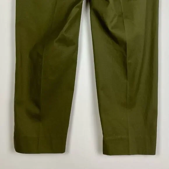 Talbots Perfect Crop Women’s Pants Slim Leg Loden Frost Olive Green Size 2P - Picture 9 of 10